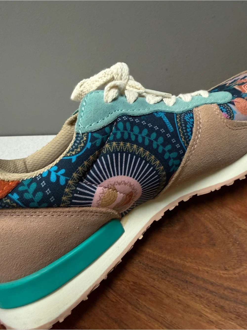 Inkkas Desert Landscape Sneakers | Southwestern Cactus Print Lace-Up Shoes sz 10 - Picture 11 of 13